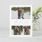 ミニマルFa La La 3写真クリスマスカーエレガントド シーズンカード (スタンド正面)