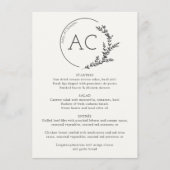 ミニマルFolids Frameソフトホワイト結婚式 メニュー (正面)