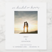 ミニマルForever Your Photo Script ワインラベル (シングルラベル)