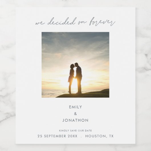 ミニマルForever Your Photo Script ワインラベル (シングルラベル)