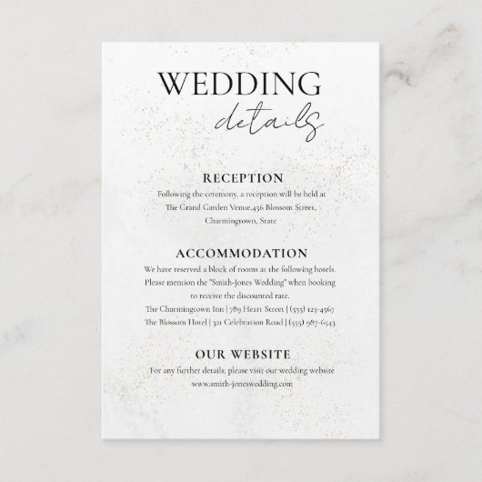 ミニマルGreen Water Color Textureの結婚詳細 エンクロージャーカード (正面)