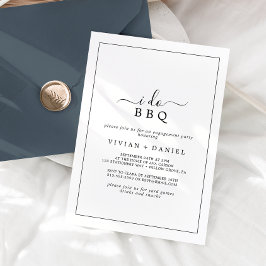 ミニマルI Do BBQ婚約パーティ 招待状