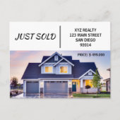 ミニマルJust Sold 実在Estateマーケティング ポストカード (正面)