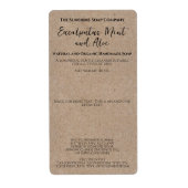 ミニマルKraftスタイル石鹸包装ラベル ラベル (正面)