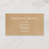 ミニマルKraftモダンプロフェッショナル写真 名刺 (裏面)