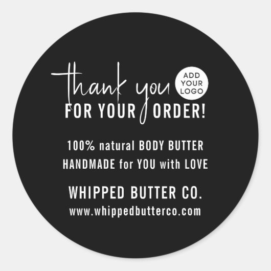 ミニマルLOGOご注文ありがとうございます ラウンドシール (正面)