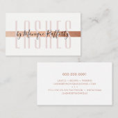 ミニマルLUXEスタイリッシュバラフェイク金ゴールドフォイルピンク 名刺 (正面/裏面)