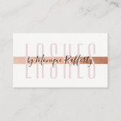 ミニマルLUXEスタイリッシュバラフェイク金ゴールドフォイルピンク 名刺 (正面)