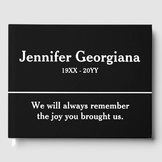 & ミニマルMemoriesエレガントゲストブック ゲストブック (正面)