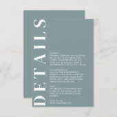 ミニマルMorning Skyの結婚詳細エンクロージャカード エンクロージャーカード (正面/裏面)