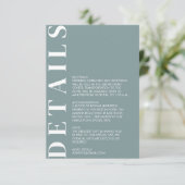 ミニマルMorning Skyの結婚詳細エンクロージャカード エンクロージャーカード (スタンド正面)