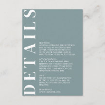 ミニマルMorning Skyの結婚詳細エンクロージャカード