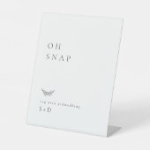 ミニマルOh Snapの結婚ハッシュタグ記号 台座サイン (正面)