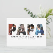 ミニマルPAPAフォトコラージュお父様の日 カード (スタンド正面)