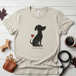 ミニマルPawlineデザイン - 愛犬家グラフィック Tシャツ