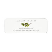 ミニマルPine Branch Any Year Anniversary Address ラベル (正面)