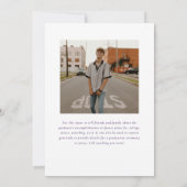 ミニマルPurple 2025写真卒業 案内状 (裏面)