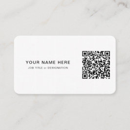 ミニマルQRおよびロゴ丸め 名刺