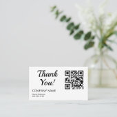 ミニマルQRコードありがとうご用件 名刺 (スタンド正面)