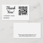 ミニマルQRコードありがとうご用件 名刺 (正面/裏面)