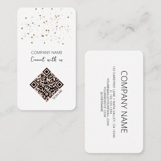ミニマルQRコードと当社との接続 名刺 (正面/裏面)