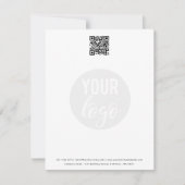 ミニマルQRコードのビジネスロゴ ノートカード (正面)