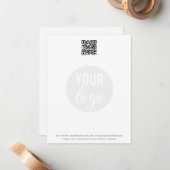 ミニマルQRコードのビジネスロゴ ノートカード (正面/裏面インサイチュ)