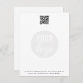 ミニマルQRコードのビジネスロゴ ノートカード (正面/裏面)