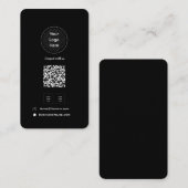 ミニマルQRコードソーシャルメディアあなたのロゴプロファイル 名刺 (正面/裏面)