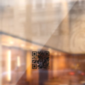 ミニマルQRコードビジネス営業時間白 ウィンドウサイン (シート2)