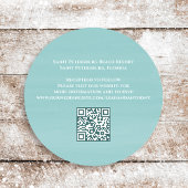 ミニマルQRコードビーチ熱帯砂ドル 招待状