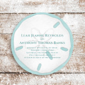 ミニマルQRコードビーチ熱帯砂ドル 招待状