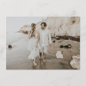 ミニマルQRコードフォトの結婚詳細エンクロージャ エンクロージャーカード (裏面)