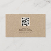 ミニマルQRコードプロフェッショナルクラフト 名刺 (裏面)
