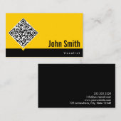 ミニマルQRコードボーカリスト 名刺 (正面/裏面)