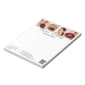 ミニマルqrコードメイクアップアーティスト4枚ホワイト ノートパッド (回転)