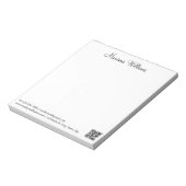 ミニマルqrコード事業トレンディーシック ノートパッド (回転)