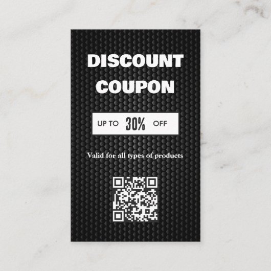 ミニマルQRコード割引カード 名刺 (正面)