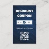 ミニマルQRコード割引カード 名刺 (正面)
