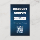 ミニマルQRコード割引カード 名刺 (正面)