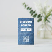 ミニマルQRコード割引カード 名刺 (スタンド正面)
