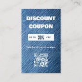 ミニマルQRコード割引カード 名刺 (正面)