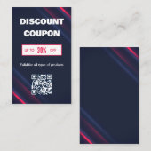 ミニマルQRコード割引カード 名刺 (正面/裏面)