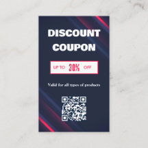 ミニマルQRコード割引カード