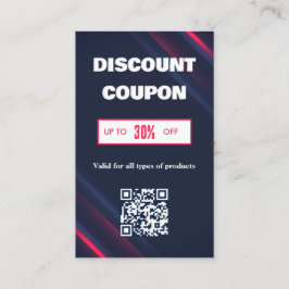ミニマルQRコード割引カード 名刺