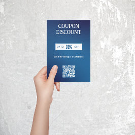 ミニマルQRコード割引カード 名刺