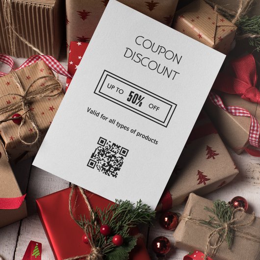 ミニマルQRコード割引カード 名刺