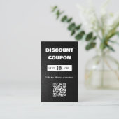 ミニマルQRコード割引カード 名刺 (スタンド正面)