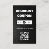 ミニマルQRコード割引カード 名刺 (正面)