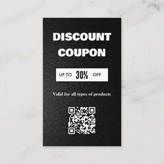 ミニマルQRコード割引カード 名刺 (正面)